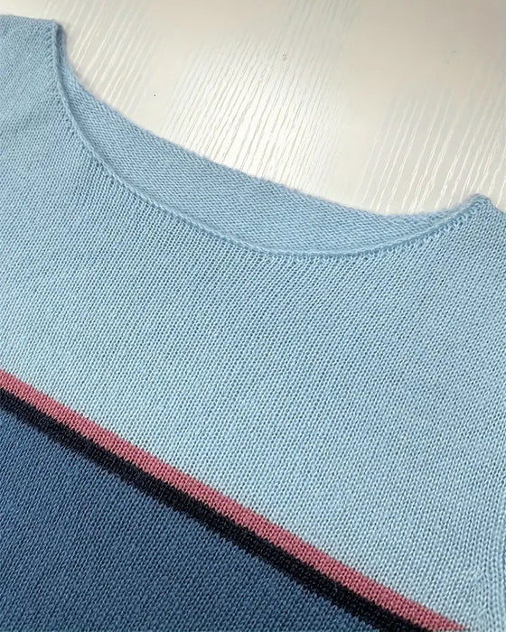 Pullover Casual Colorblock Gestreift