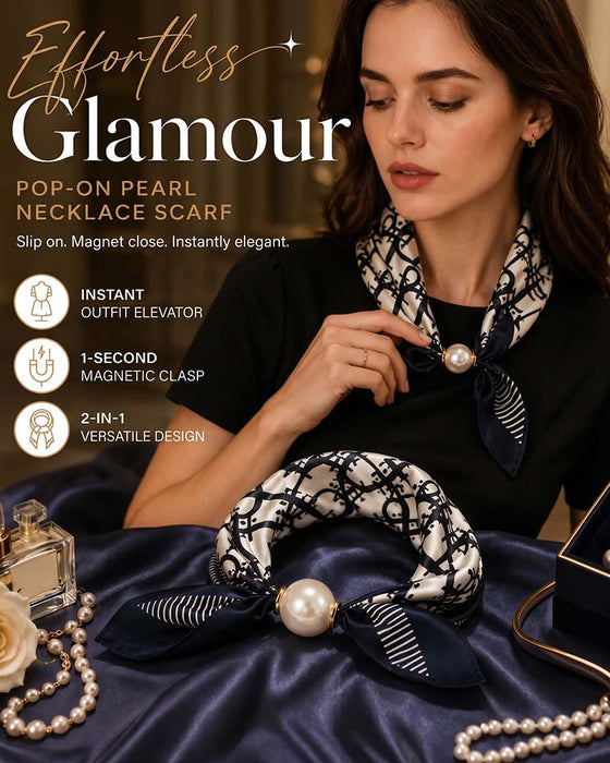 Müheloser Glamour: Perlenkettenschal 🧣