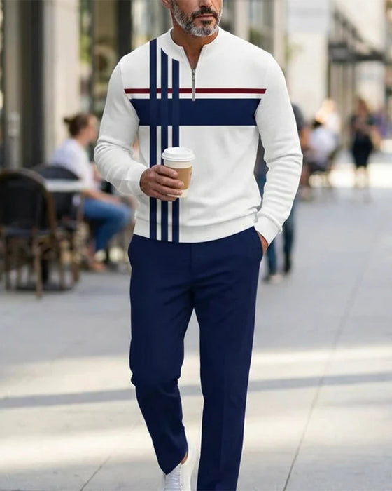 Set Halbreißverschluss Herren Lounge