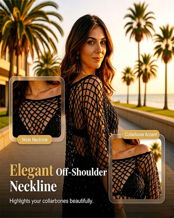 Pullover Franse Mesh Ausgeschnitten