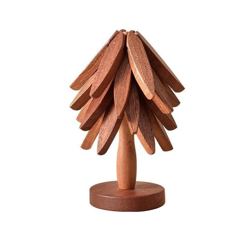 👍Baum Massivholz Isolierung Platzset