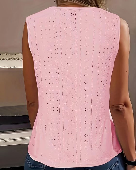 Tanktop mit Spitzeneinsätzen lässig