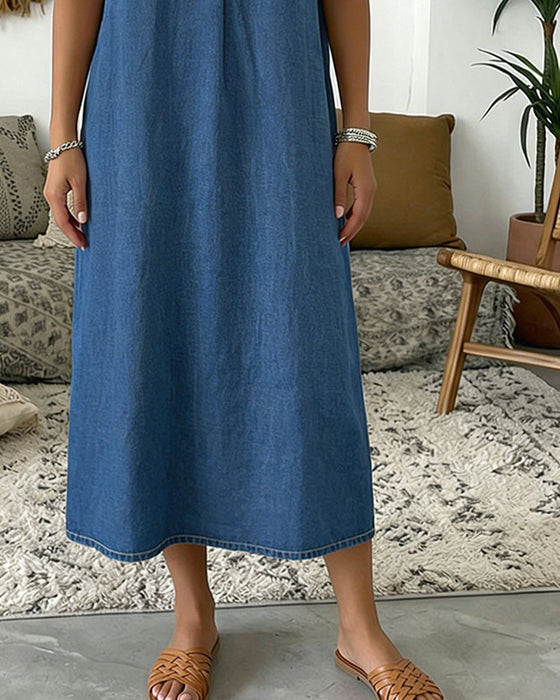Kleid Modisch Locker Gerade