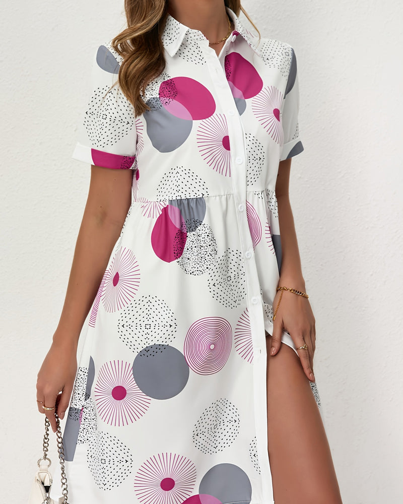 Kleid Polka Dot Druck Hemd