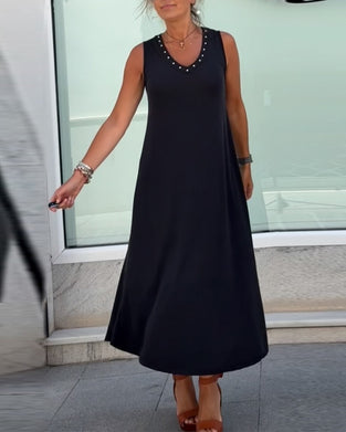Kleid Einfarbig Ärmellos