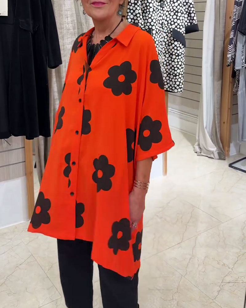 Hemd Camp Kragen Entspannt Passform Midi