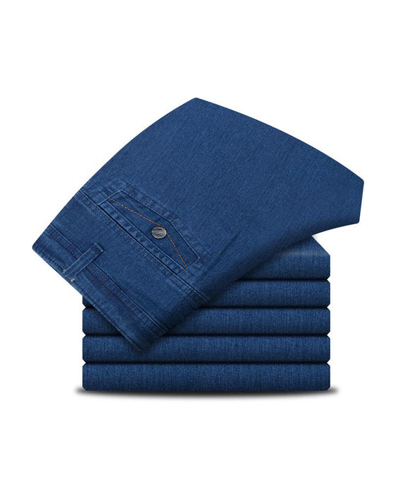 Herren Klassische Gerade Passform Stretchjeans