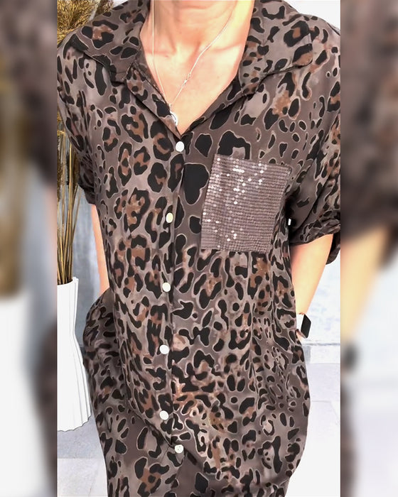 Kleid mit Leopardenmuster