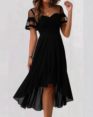 Kleid Mesh Patchwork Unregelmäßig