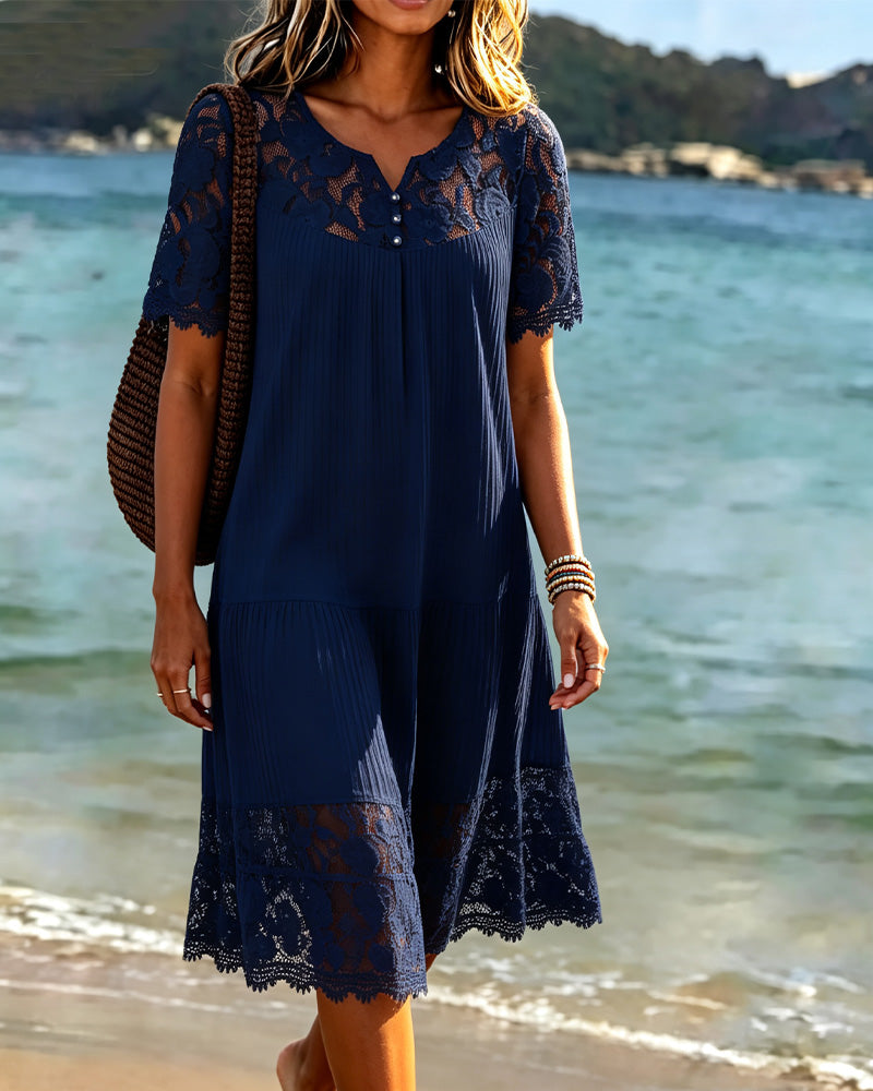 Kleid ausgeschnitten Patchwork