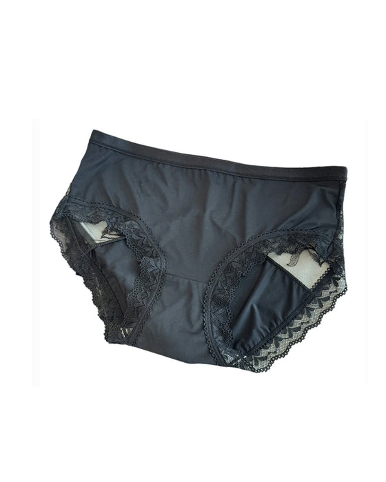 Damen-Spitzenpanty Mit Mittlerer Taille