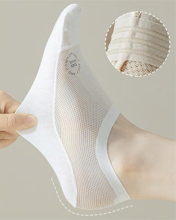 Ultradünne Linersocken rutschfest aus gekämmter Baumwolle, unsichtbare Socken