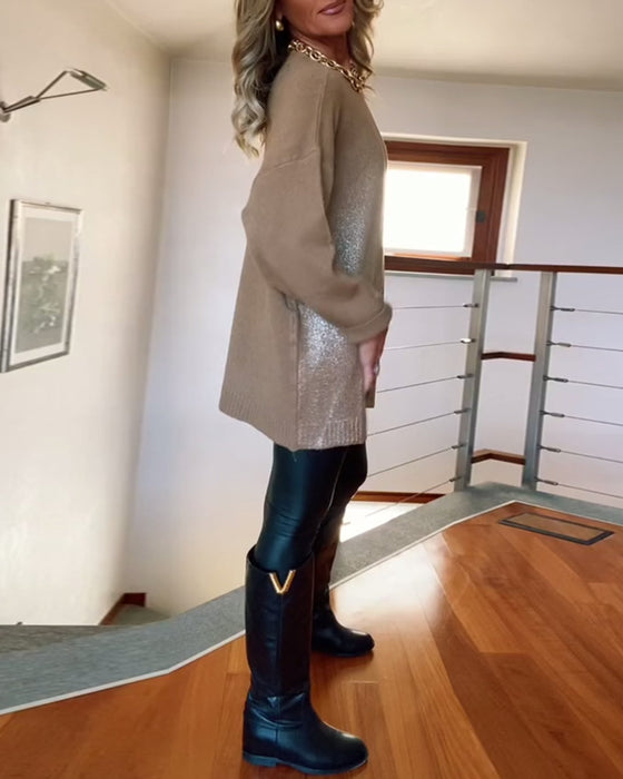 Pullover Weite Mode Fallschulter