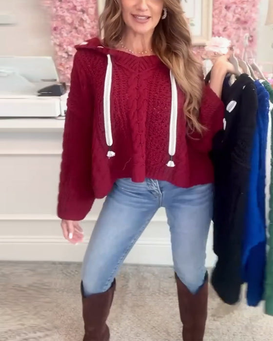 Pullover modische lose Kapuze