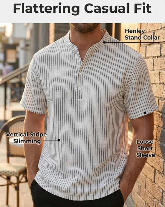 Herren-T-Shirt Lässig Gestreift