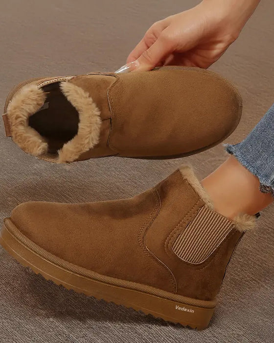 Stiefel Damen Dicke Sohle Winter Schnee