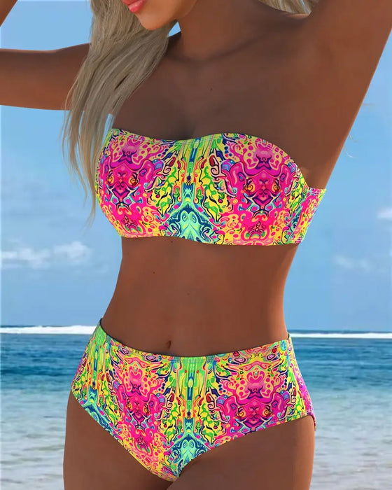 Bikini Bandeau Bedruckt
