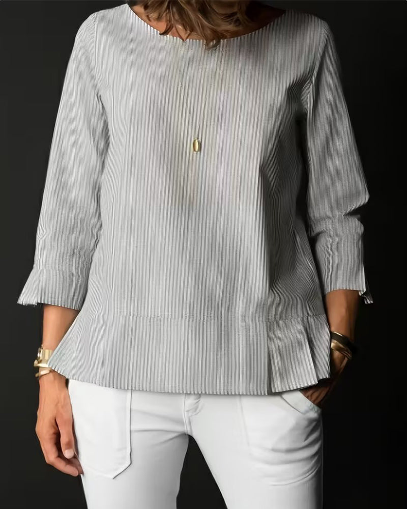 Top Gestreifter Rundhals