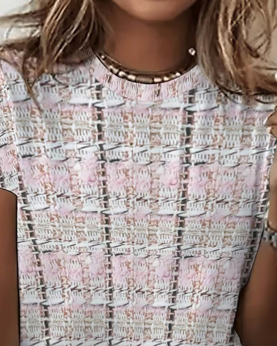 T-Shirt Kurzarm Bedruckt Lässig