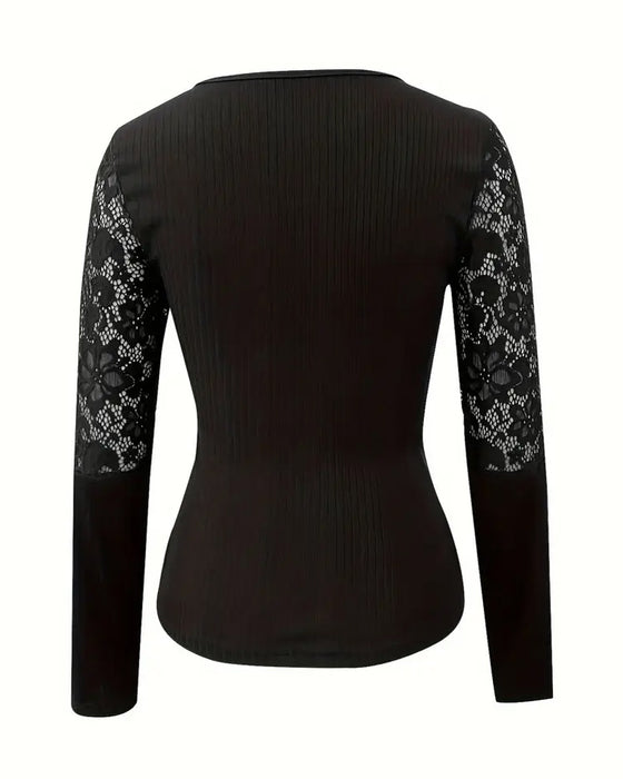Bluse Mit Bindekragen Gestrickt