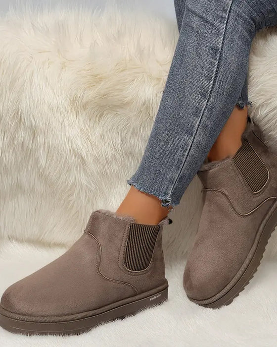 Stiefel Damen Dicke Sohle Winter Schnee