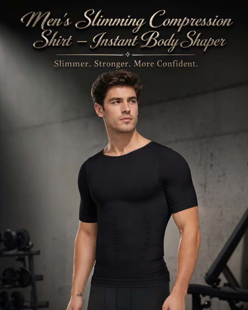 T-Shirt Herren Kurzarm Schlankmachend