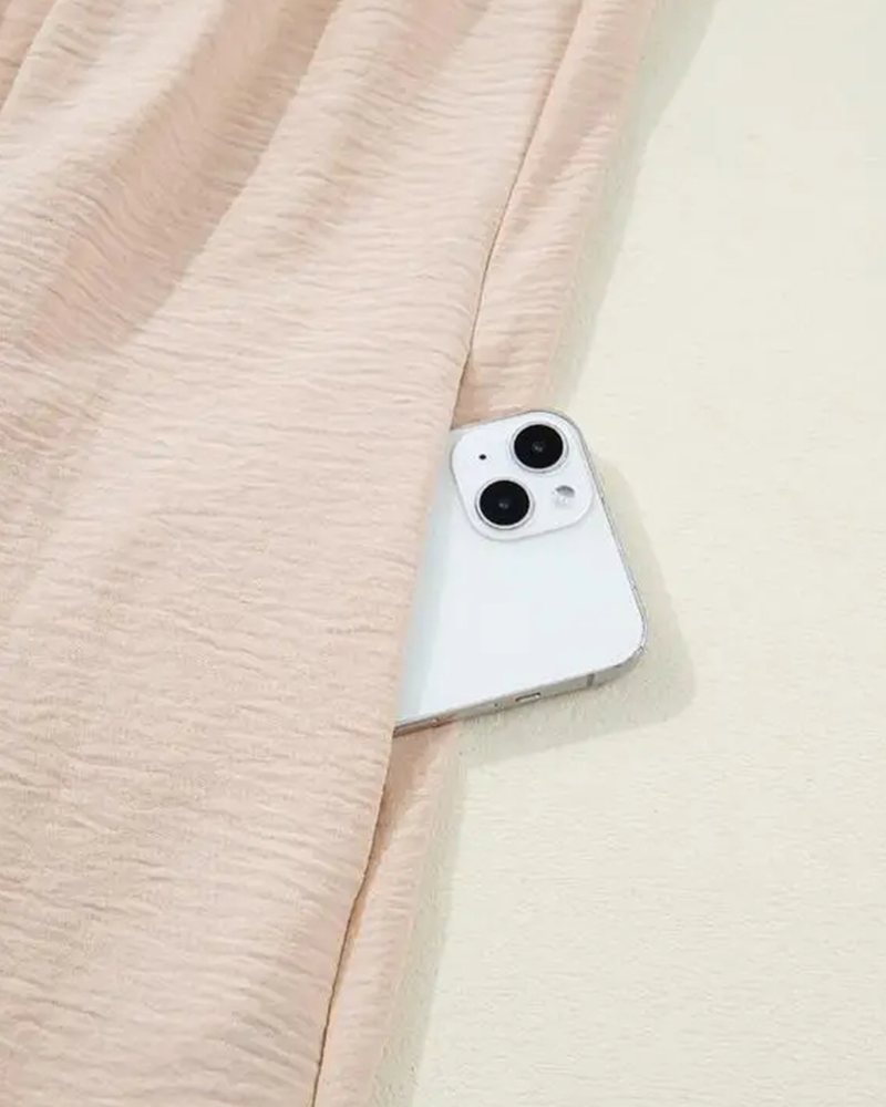 Kleid V-Ausschnitt Klappe Puff Ärmel Maxi