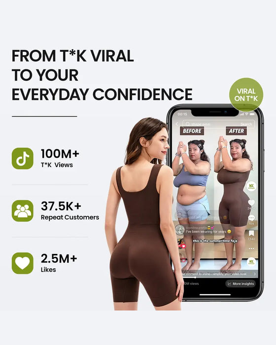 Bauchkontrollierender und Gesäßhebender Faja Bodysuit