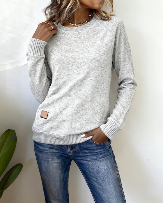 Modisches Casual-Sweatshirt mit Rundhalsausschnitt
