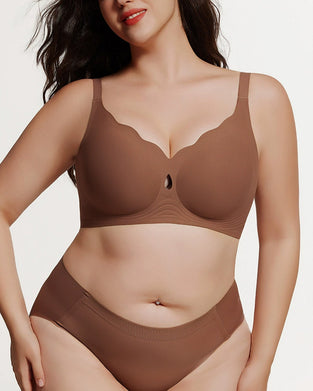 Damen-Bh Mit Wassertropfenförmigem Hohlmuster Und Wellenförmigen Blumen