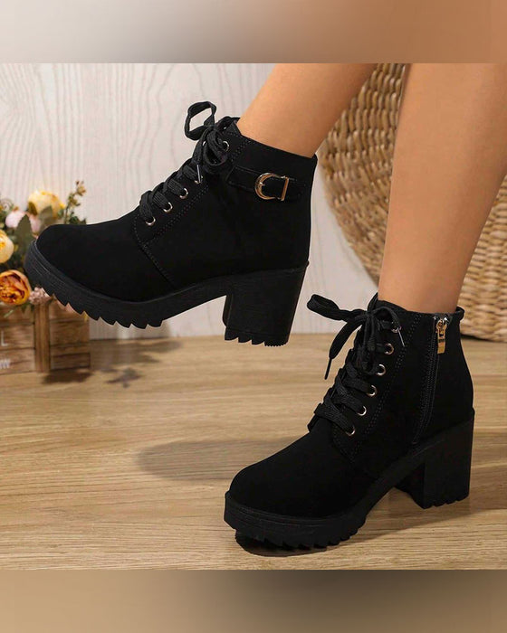 Chunky Plateau Stiefeletten