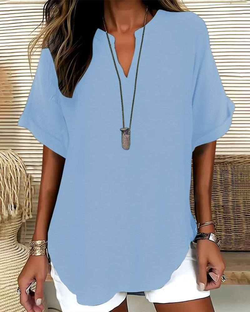 Bluse lockere einfarbige damenfreizeitliche