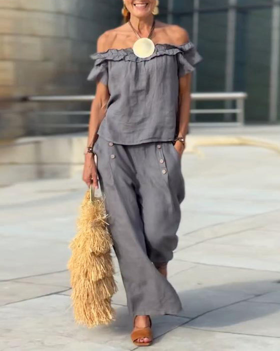 Elegantes Set Mit Off-the-Shoulder