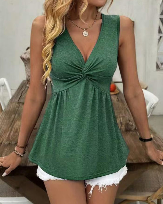 Tank Top Twist V-Ausschnitt