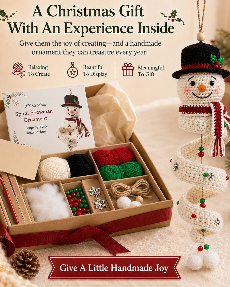 ☃️ DIY Set Schneemann In Spirale Häkeln