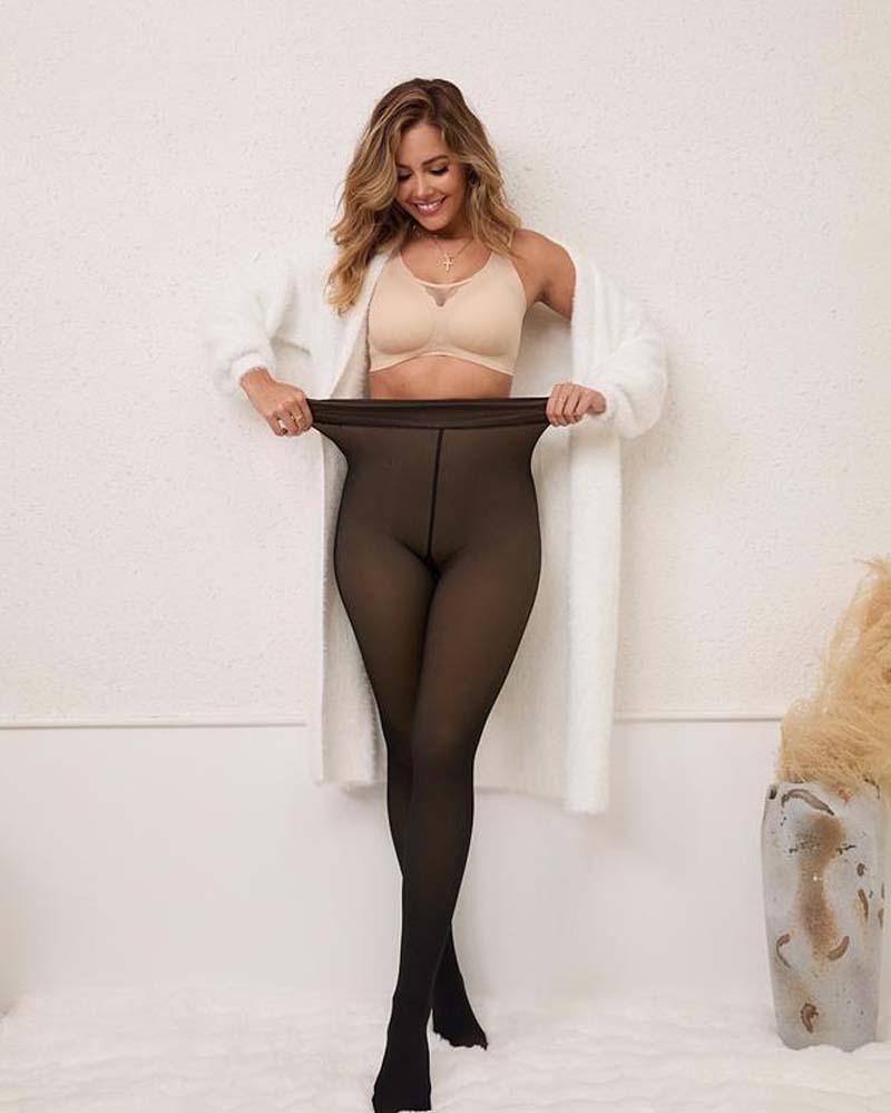 Fleecegefütterte formende Leggings mit einer Naht