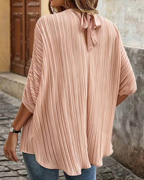 Bluse Kurzarm Einfarbig