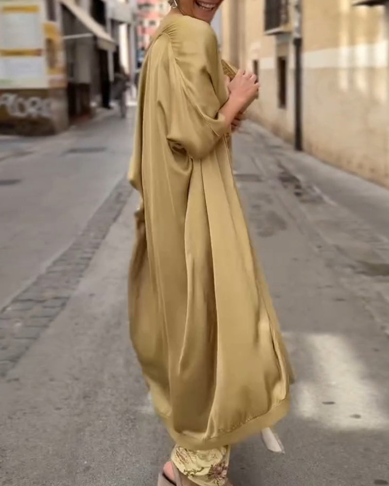 Set Ärmellos Maxi Kleid + Passender Cardigan