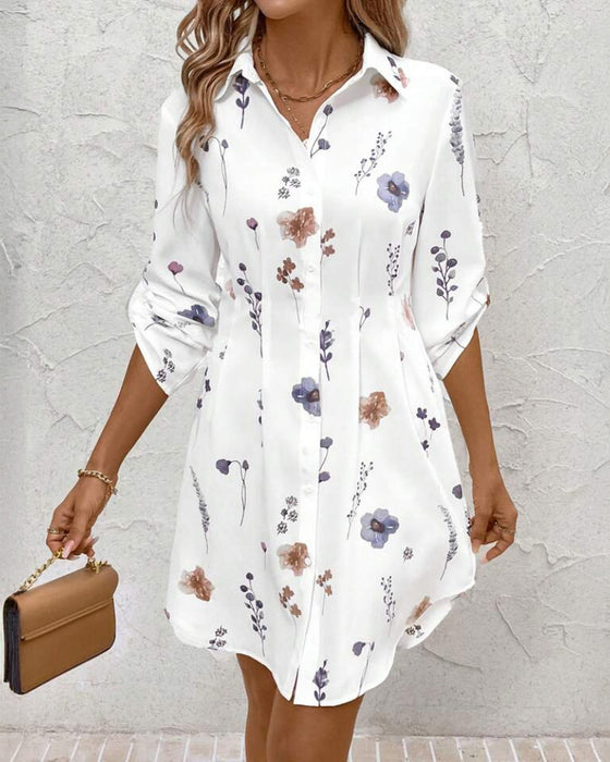Kleid modisch Druck figurbetont