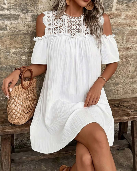 Kleid Ausschnitt Off-Shoulder Kurz