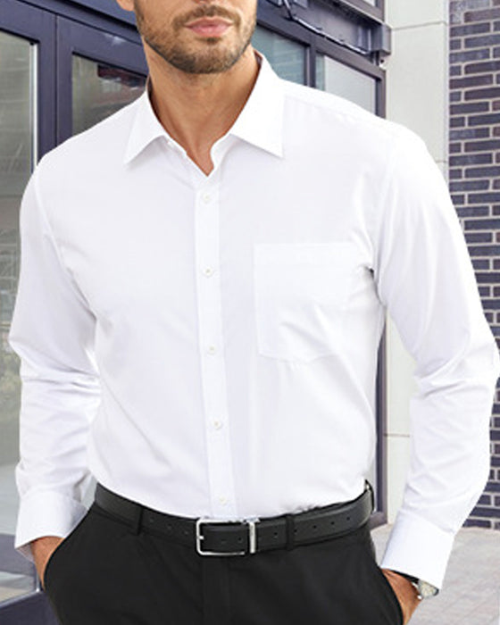 Herren Langarmhemd Uni