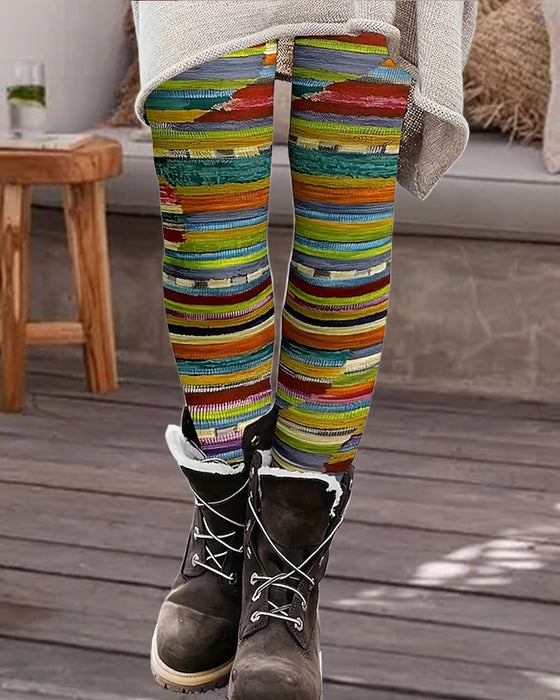 Leggings Mit Casual Und Farbblock Merkmalen