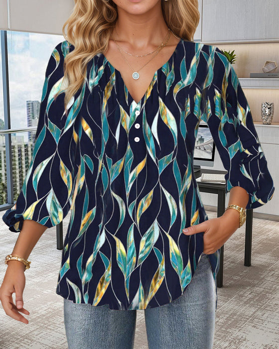 Bluse Casual V-Ausschnitt