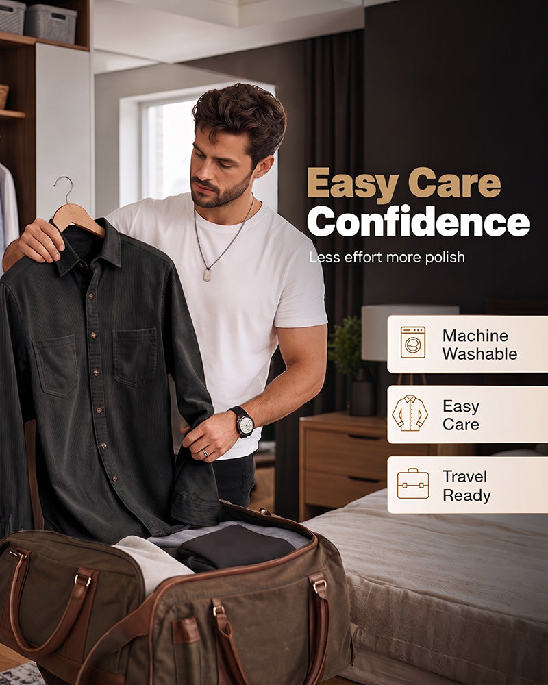 👔 Herren Lässige Cordhemdjacke – Klassische Textur Trifft Alltagskomfort