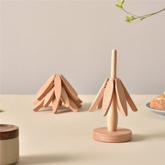 👍Baum Massivholz Isolierung Platzset