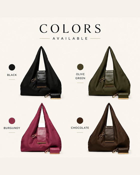 Verwandelbare Charm-Tasche – Stilvolle Vegane Leder Tote & Schlüsselanhänger-Charm