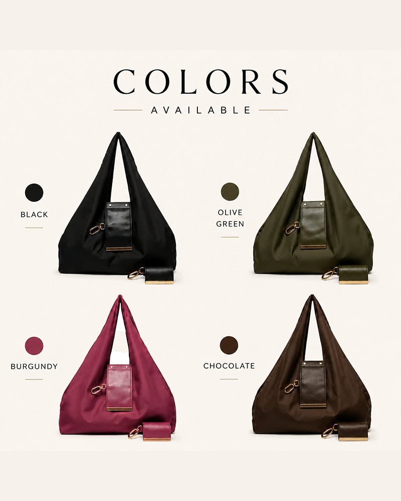 Verwandelbare Charm-Tasche – Stilvolle Vegane Leder Tote & Schlüsselanhänger-Charm