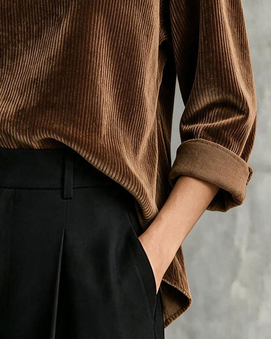Bluse Rollkragen Einfarbig