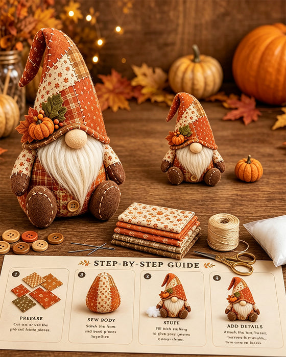 🧵 DIY Patchwork Gnome Set – Erstelle Deinen Eigenen Bezaubernden Gnom 🧙‍♂️