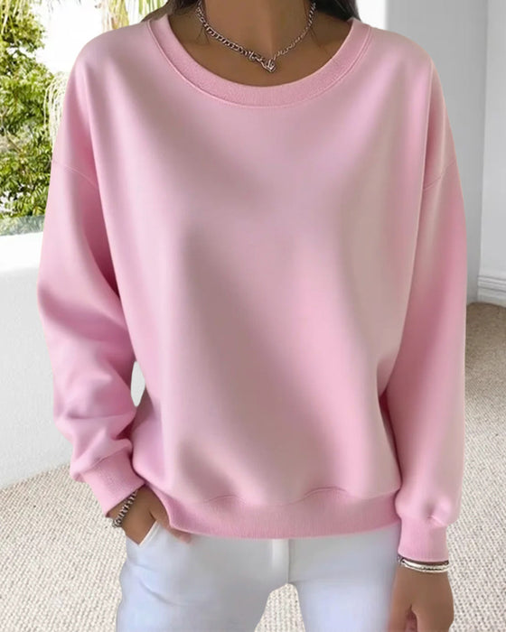 Sweatshirt casual unifarben
